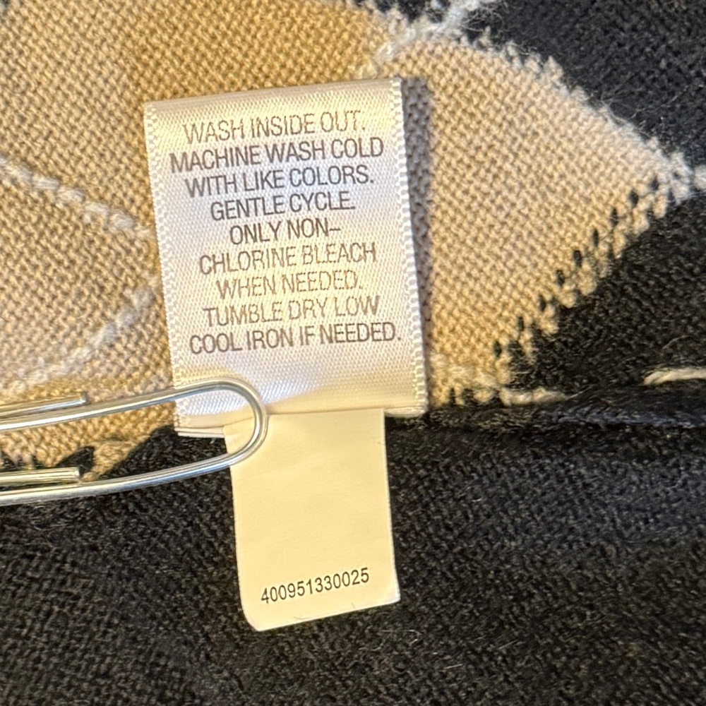 Croft & Barrow Small Argyle Cardigan Neutral Palette - Picture 2 of 9